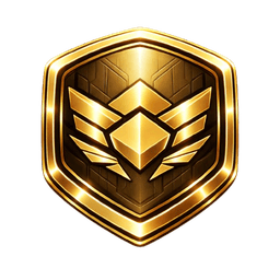 Gold rank badge