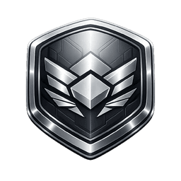 Silver rank badge